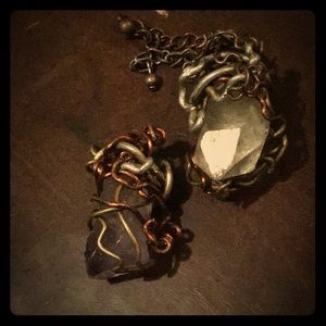 Clear quartz pendant  nice a amethyst pendant